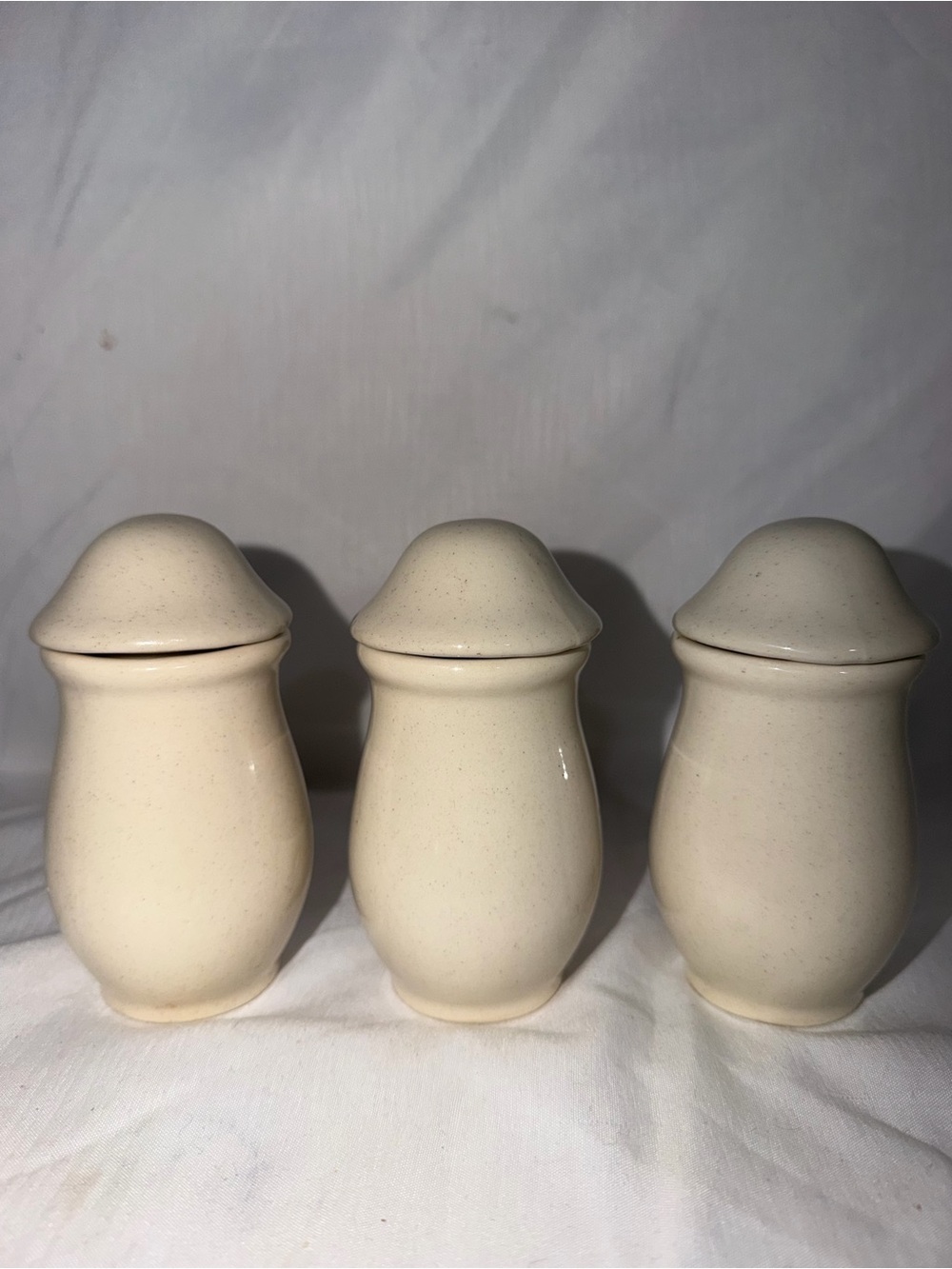 Vintage 1980s International Stoneware Country Geese Spice Jars - Set of 3 - Picture 2 of 9